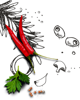 Red mirch with coriander